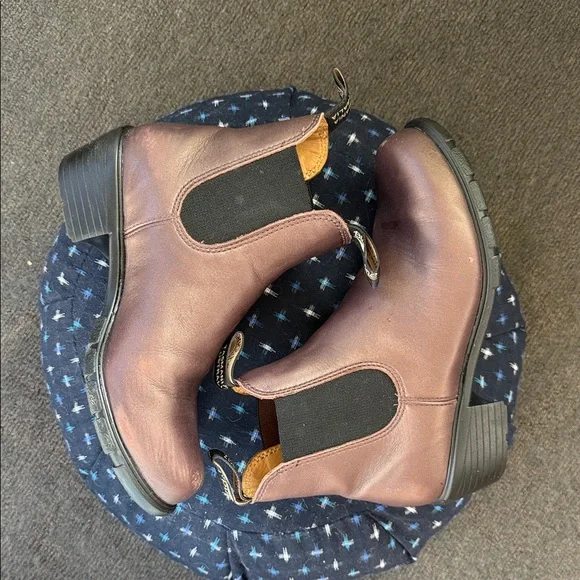 Blundstone Brown Metallic Leather Ankle Boots - Picture 5 of 10